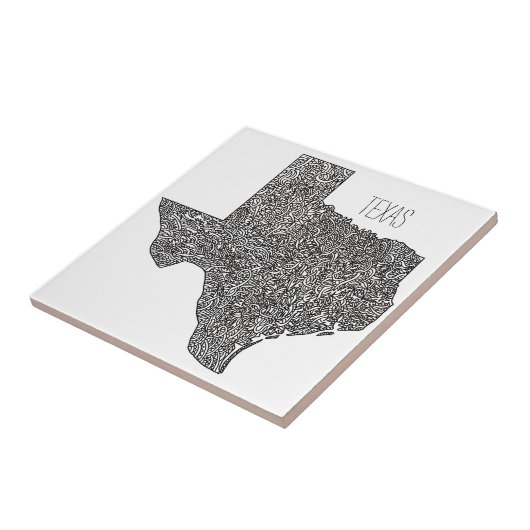 Texas Map Tegeltje (Zijkant)