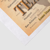 Texas  Map Tissuepapier (Detail)