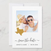 Texas Map Wedding Save the Date Kaart (Voorkant)