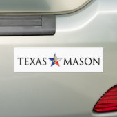 Texas Mason Bumpersticker (Op auto)