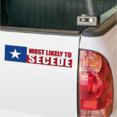 Texas - Meest waarschijnlijk om af te scheiden Bumpersticker (Op Truck)