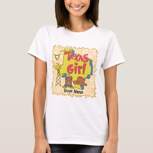 Texas Meisje T-shirt (Voorkant)