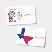 Texas Meisje Thunder_Cove Badge (Voor- en achterkant)
