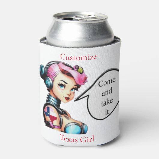 Texas Meisje Thunder_Cove Blikjeskoeler (Blikje Voorkant)
