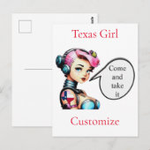Texas Meisje Thunder_Cove Briefkaart (Voorkant / Achterkant)