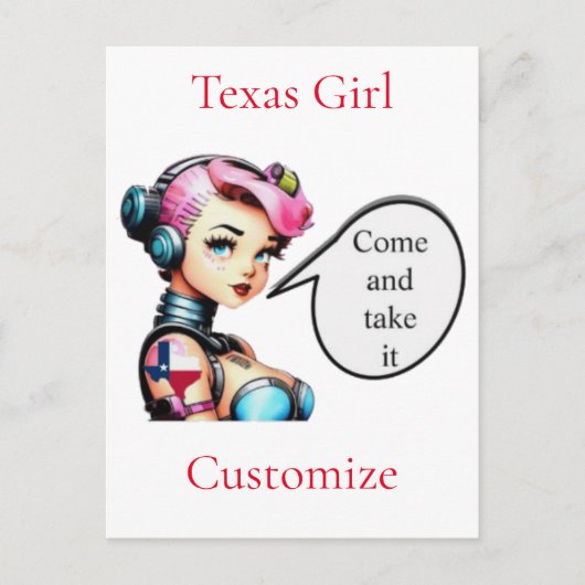 Texas Meisje Thunder_Cove Briefkaart (Voorkant)