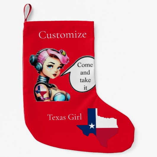 Texas Meisje Thunder_Cove Kleine Kerstsok (Voorkant)