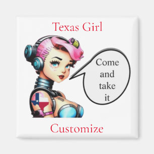 Texas Meisje Thunder_Cove Magneet