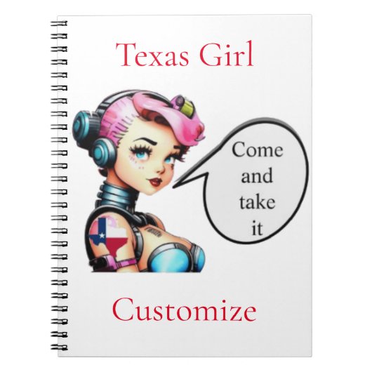 Texas Meisje Thunder_Cove Notitieboek (Voorkant)