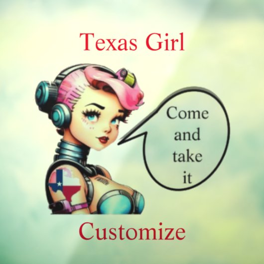 Texas Meisje Thunder_Cove Raamsticker (Vel 3)