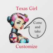 Texas Meisje Thunder_Cove Raamsticker (Vel)