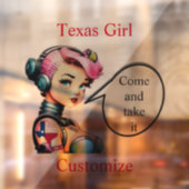 Texas Meisje Thunder_Cove Raamsticker (Vel 2)