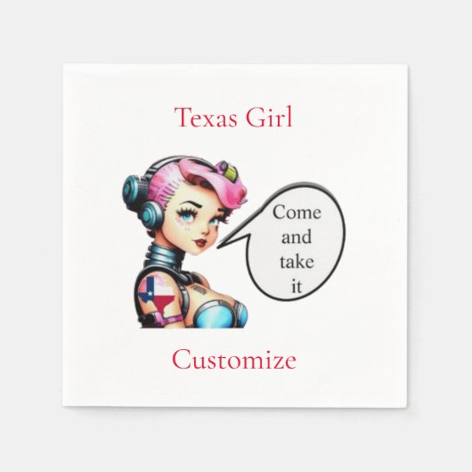Texas Meisje Thunder_Cove Servet (Voorkant)