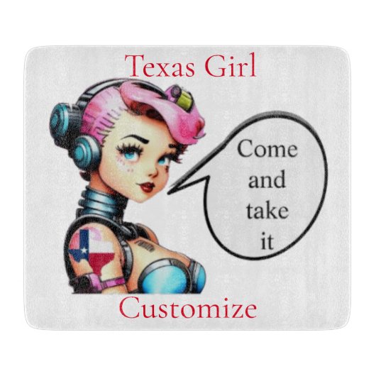 Texas Meisje Thunder_Cove Snijplank (Voorkant)