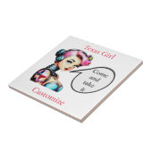 Texas Meisje Thunder_Cove Tegeltje (Zijkant)