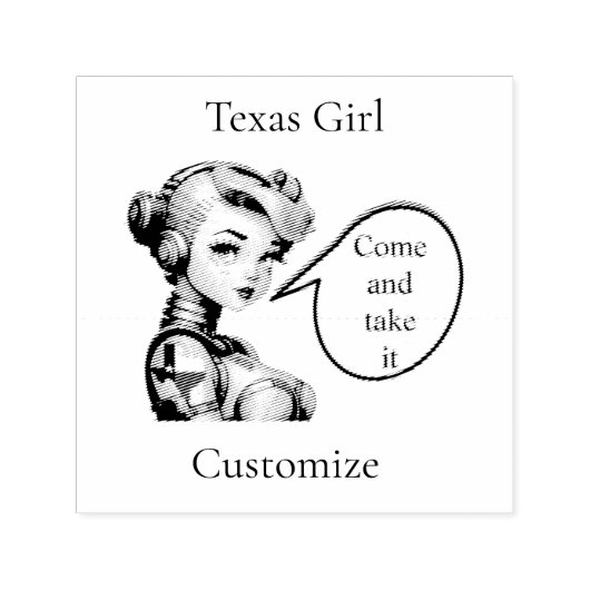 Texas Meisje Thunder_Cove Zelfinktende Stempel (Design)