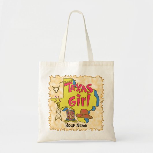 Texas Meisje Tote Bag (Voorkant)