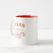 Texas meisje tweekleurige koffiemok (Voorkant links)