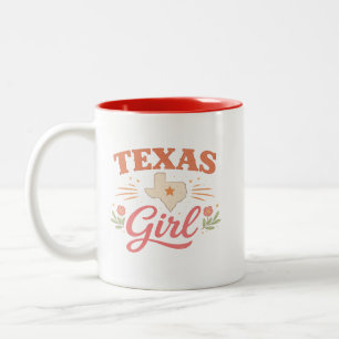 Texas meisje tweekleurige koffiemok