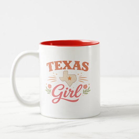 Texas meisje tweekleurige koffiemok (Links)