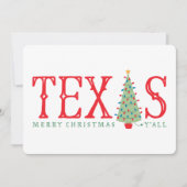 Texas Merry Christmas Tree Kaart of Uitnodiging (Voorkant)