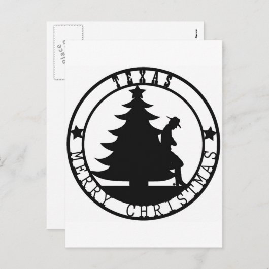 Texas Merry kerst Feestdagenkaart (Voorkant / Achterkant)