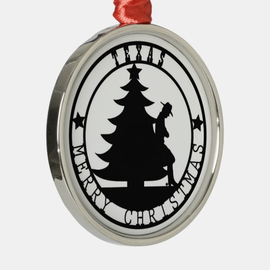 Texas Merry kerst Metalen Ornament (Rechts)
