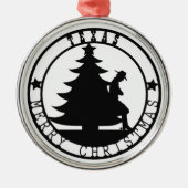 Texas Merry kerst Metalen Ornament (Voorkant)