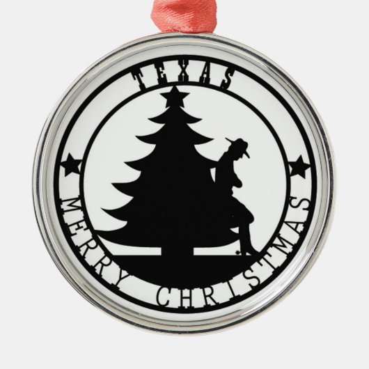 Texas Merry kerst Metalen Ornament (Voorkant)