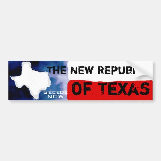 Texas Message Bumpersticker (Voorkant)
