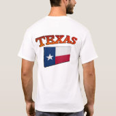 Texas met vlag 3D T-shirt (Achterkant)