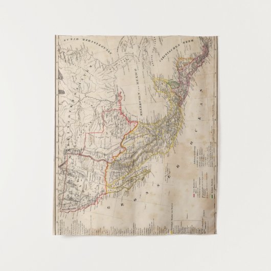 Texas, Mexico Wandkleed (Voorkant)