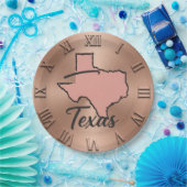 Texas Minimalist Copper Map Papieren Bordje (Feest)