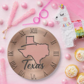 Texas Minimalist Copper Map Papieren Bordje (Feest)