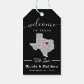 Texas Minimalist Texaanse kaart Bruiloft Welkom Cadeaulabel (Achterkant)