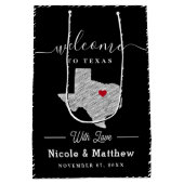 Texas Minimalist Texaanse kaart Bruiloft Welkom Medium Cadeauzakje (Achterkant)