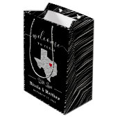 Texas Minimalist Texaanse kaart Bruiloft Welkom Medium Cadeauzakje (Achterkant Gekanteld)