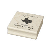Texas minimalistische bruiloft welkom rubberstempel (Stempel)