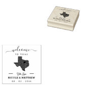 Texas minimalistische bruiloft welkom rubberstempel (Gestempeld)