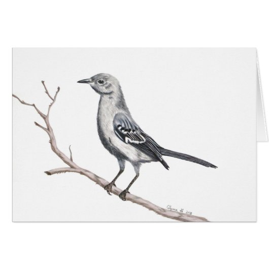Texas Mockingbird Inspirerend Kleine Kaart (Voorkant Horizontaal)