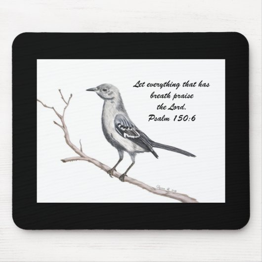 Texas Mockingbird Inspirerend Mousepad Muismat (Voorkant)