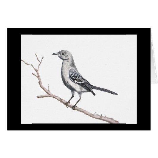 Texas Mockingbird Small Card (Voorkant Horizontaal)
