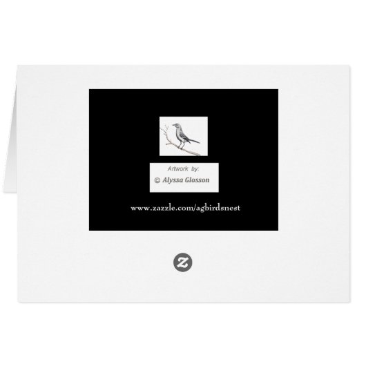 Texas Mockingbird Small Card (Achterkant Horizontaal)