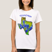 Texas Moeder Bluebonnets Staat Texas T-shirt (Voorkant)