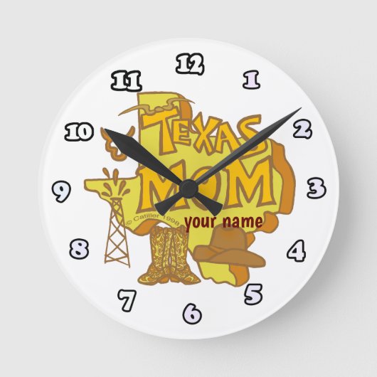 Texas Moeder Ronde Klok (Voorkant)