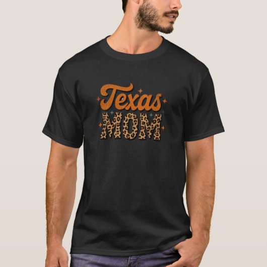 Texas Moeder Varsity en Exotisch Print Ontwerp T-shirt (Voorkant)