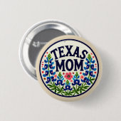 Texas Mom Moederdag texas Bluebonnets Ronde Button 5,7 Cm (Voorkant /achterkant)