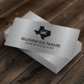 Texas Monogram Logo Modern Metal Visitekaartje