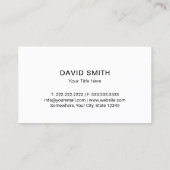 Texas Monogram Logo Plain Minimalist Visitekaartje (Achterkant)