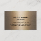 Texas Monogram Logo Stylish Bronze Texture Visitekaartje (Achterkant)